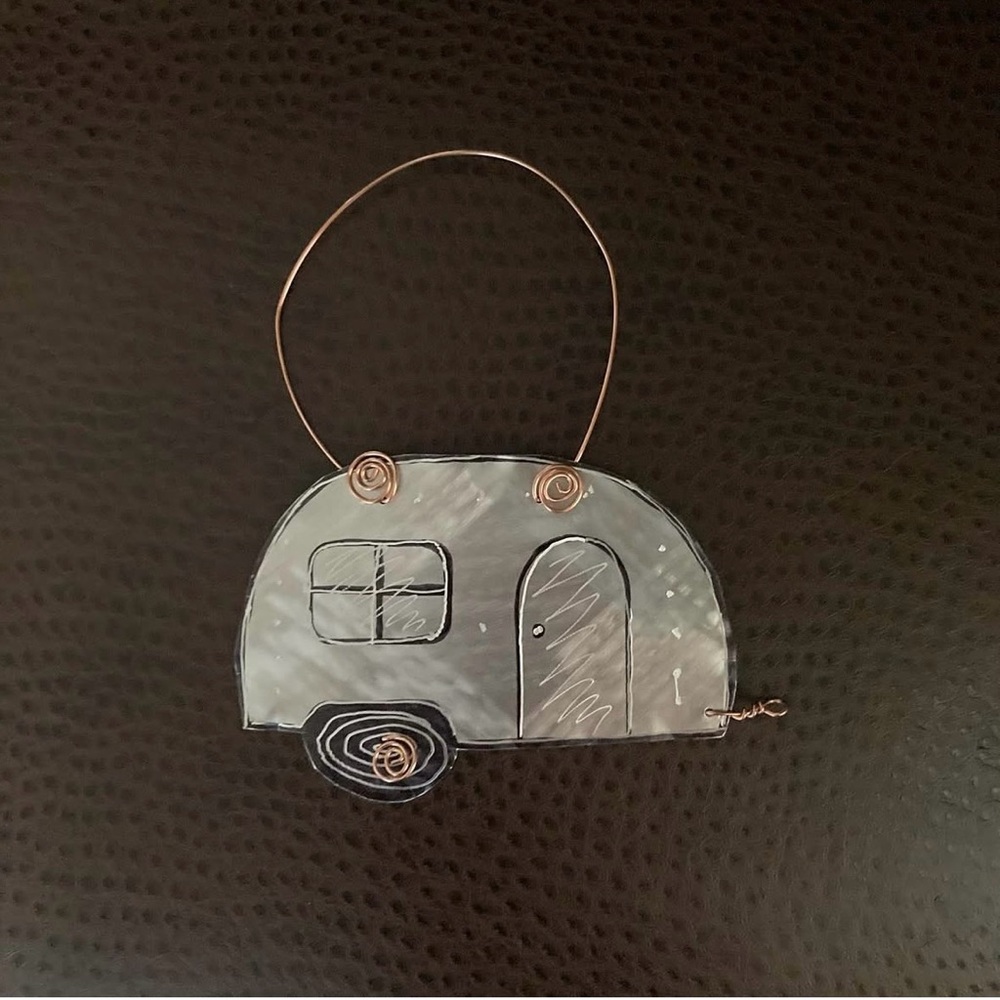 Handcrafted Aluminum Airstream Camper Ornament